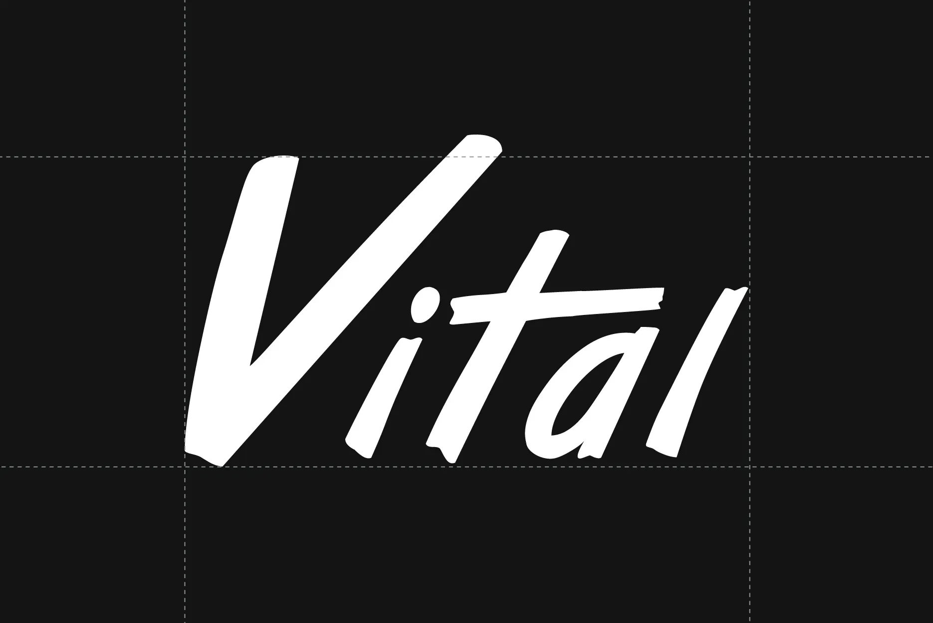 Vital logo in black on a grid