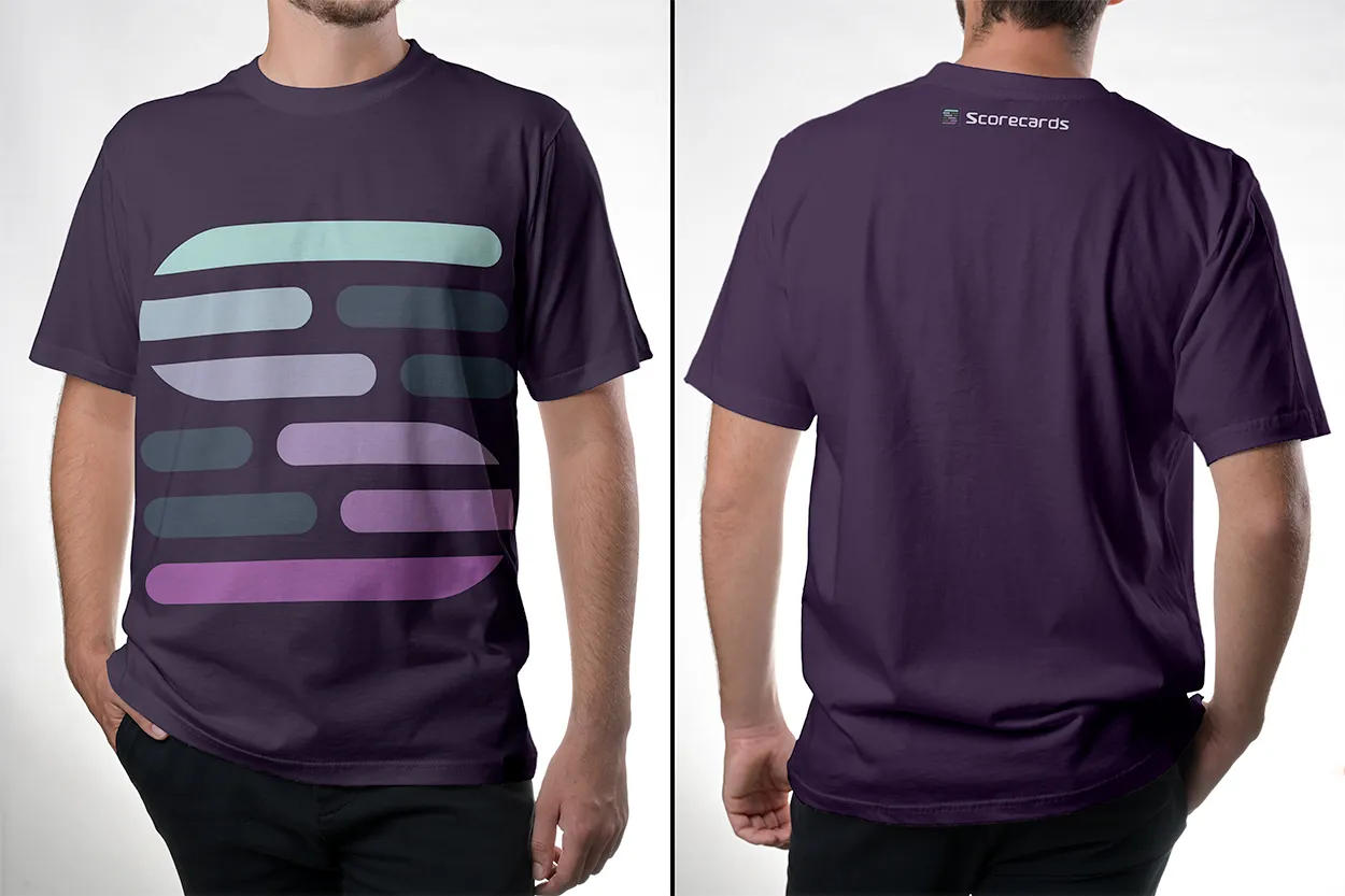 Scorecards branded t-shirts